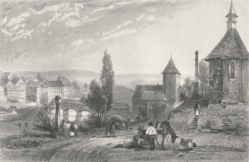 KAISERSTUHL. & Rothelen. Germany. Tombleson 1830 old antique print picture